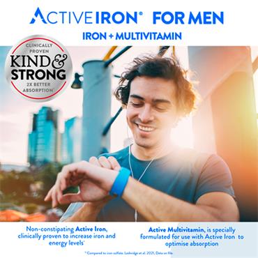 ACTIVE IRON IRON SUPPLEMENT FOR MEN 30 CAPSULES + 30 TABLETS