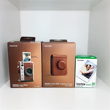 INSTAX MINI EVO BROWN BUNDLE