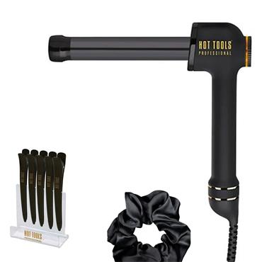 HOT TOOLS PRO ARTIST 25MM BLACK GOLD CURLING IRON BUNDLE