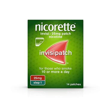 NICORETTE INVISIBLE PATCH 25MG - 14 PACK FOR EFFECTIVE SMOKING CESSATION SUPPORT