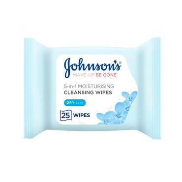 JOHNSONS 5 IN 1 MOISTURISING CLEANSING WIPES FOR DRY SKIN
