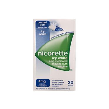 NICORETTE ICY WHITE 4MG GUM - 30 PACK FOR EFFECTIVE SMOKING CESSATION SUPPORT