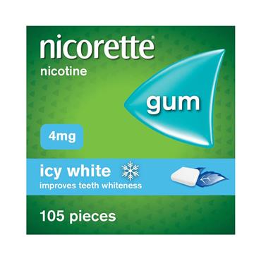 NICORETTE ICY WHITE 4MG GUM - 105 PACK FOR ENHANCED SMOKING CESSATION SUPPORT