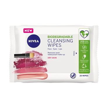 NIVEA BIODEGRADABLE CLEANSING WIPES DRY SKIN
