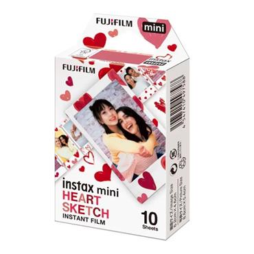 INSTAX MINI HEART SKETCH INSTANT FILM 10 SHEETS