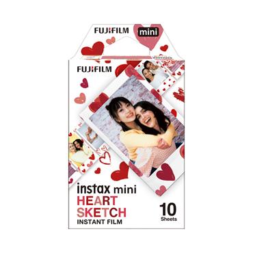 INSTAX MINI HEART SKETCH INSTANT FILM 10 SHEETS