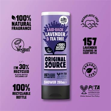 ORIGINAL SOURCE LAVENDER AND TEA TREE SHOWER GEL 250ML