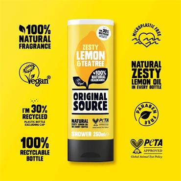 ORIGINAL SOURCE LEMON & TEA TREE SHOWER GEL