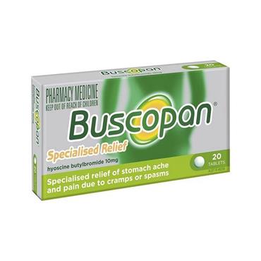 SPECIALIST RELIEF FOR STOMACH ACHE BUSCOPAN 10MG COATED TABLETS 20