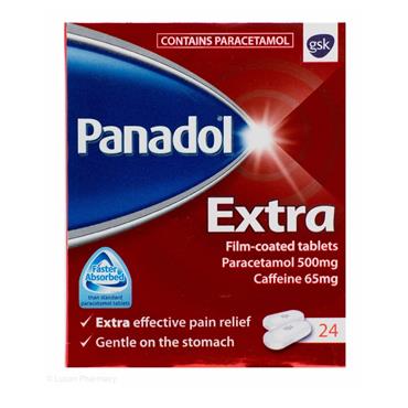 PANADOL EXTRA PAIN RELIEF TABLETS PARACETAMOL X24