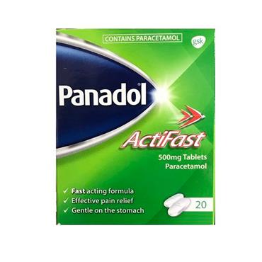 PANADOL ACTIFAST PAIN RELIEF TABLETS PARACETAMOL X20