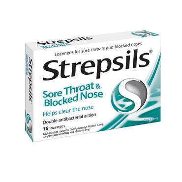 STREPSILS SORE THROAT & BLOCKED NOSE 36 LOZENGES