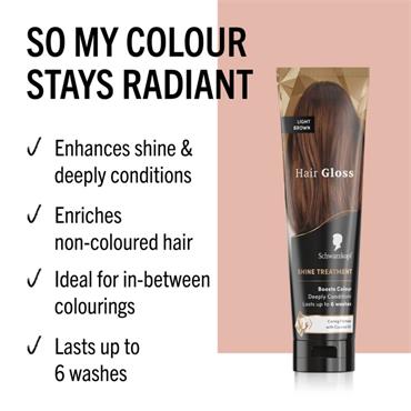 SCHWARZKOPF HAIR GLOSS SHINE TREATMENT LIGHT BROWN 150ML