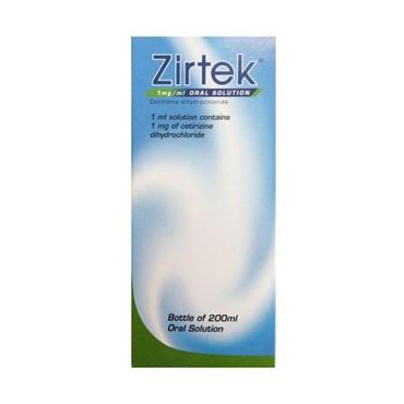 ZIRTEK ALLERGY RELIEF ORAL SOLUTION 200ML