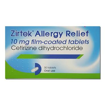 ZIRTEK ALLERGY RELIEF TABLETS X30