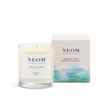 NEOM BEDTIME HERO 1 WICK SCENTED CANDLE 185G
