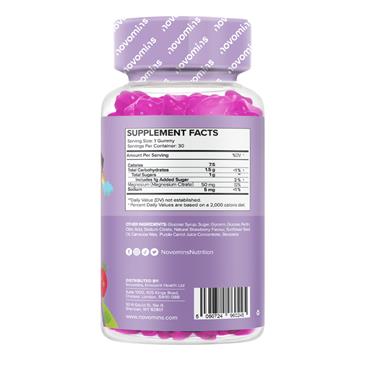 NOVOMINS KIDS MAGNESIUM 30 STRAWBERRY FLAVOURED GUMMIES