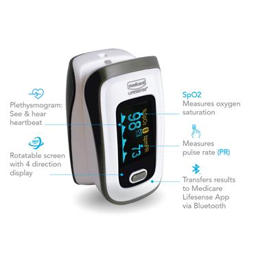MEDICARE LIFESENSE BLUETOOTH PULSE OXIMETER