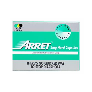 2MG ARRET DIARRHOEA RELIEF CAPSULES 6'S
