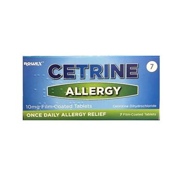 CETRINE ALLERGY RELIEF TABLETS 7 S