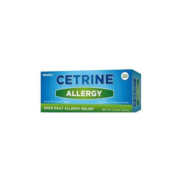 CETRINE ALLERGY RELIEF TABLETS 30 S