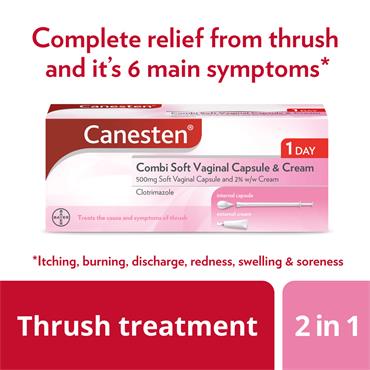 CANESTEN COMBI SOFT VAGINAL CAPSULE & CREAM