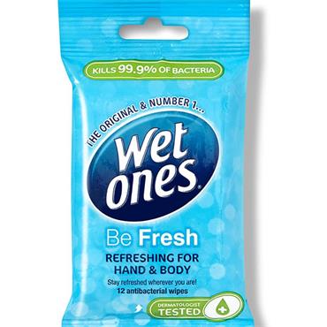 WET ONES BE FRESH 12 HAND WIPES