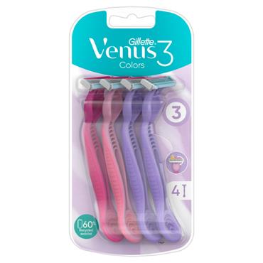GILETTE VENUS 3 BLADE WOMENS RAZORS 4 PACK