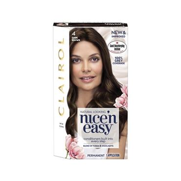 NICE N EASY PERMANENT HAIR DYE 4 DARK BROWN
