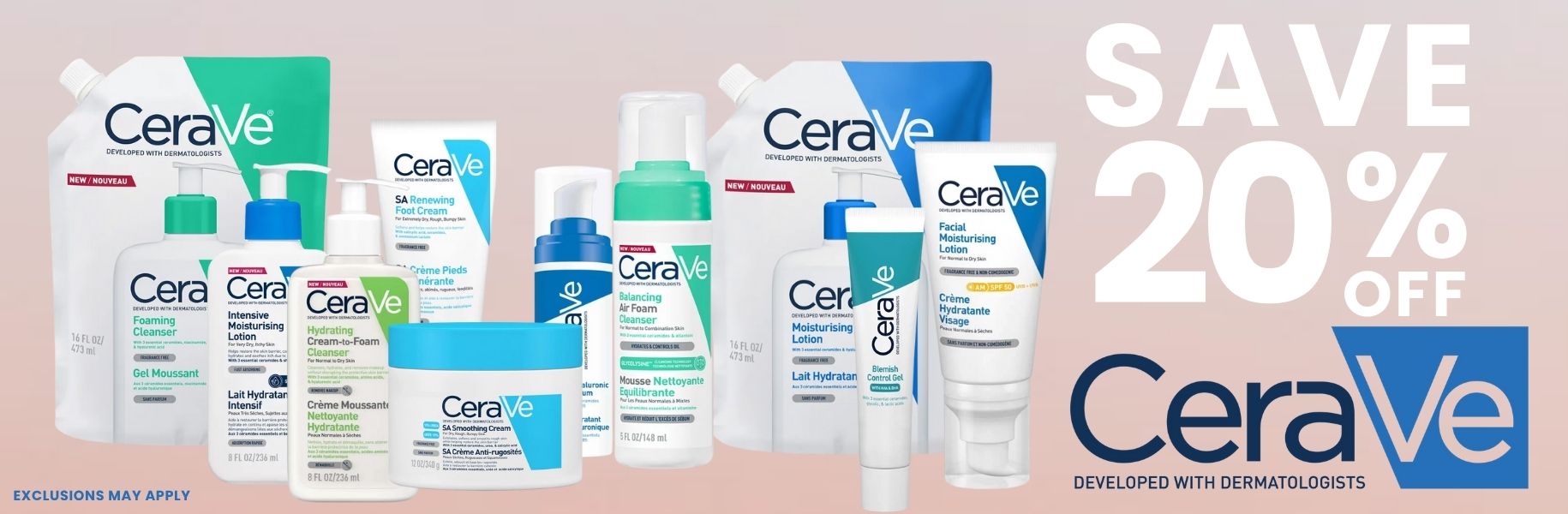 save 20% off CeraVe at CH Tralee