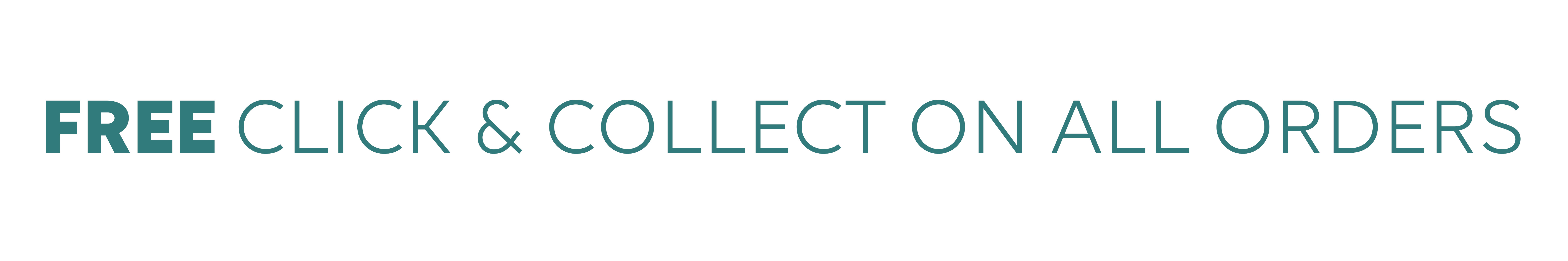 Free click and collect on all orders